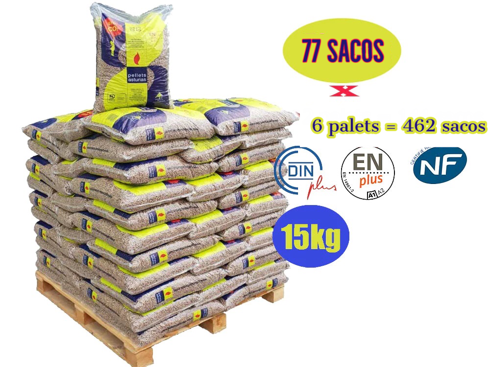 Pellets asturias – 6 Palets de 465 Sacos de 15kg